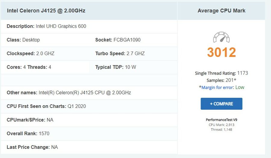 Intel J4125 c8f45